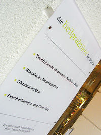 Praxisschild die heilpraktiker kempen